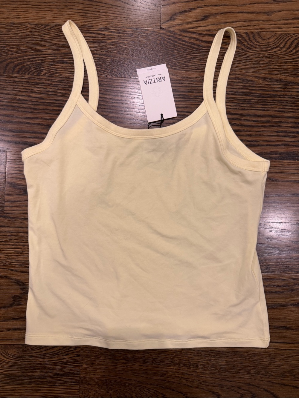 NWT Aritzia Pale Yellow Spaghetti Strap Tank
